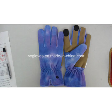 Lycra Fabric Glove-Nubuck Palm Glove-Garden Glove-Labor Glove-Work Glove
